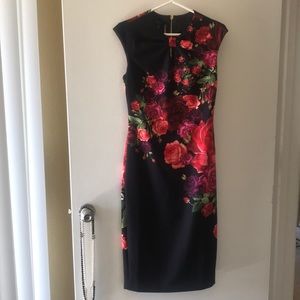 Ted Baker juxtapose rose knot dress